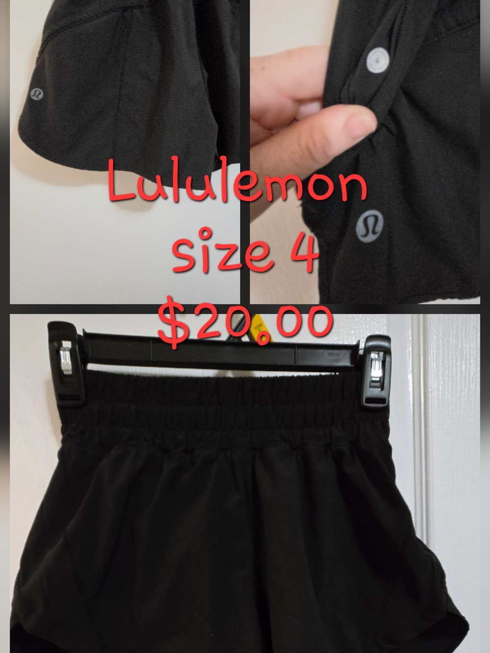 lululemon athletica Black Womens Athletic Shorts